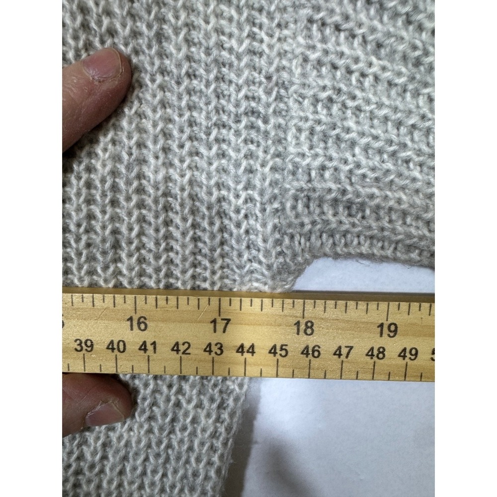 Abercrombie & Fitch Womens Gray V-Neck Knit Sweater Dress Size Small Preppy Fall - Picture 12 of 14